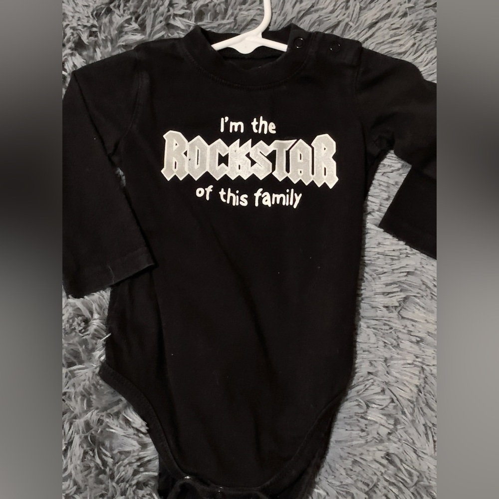 Okey-dokey Longsleeve, onesie, black, 6 to 9m